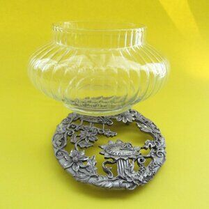 Rawcliffe Pewter Potpourri Trinket Glass jar with lid